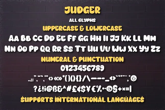 JUDGER font