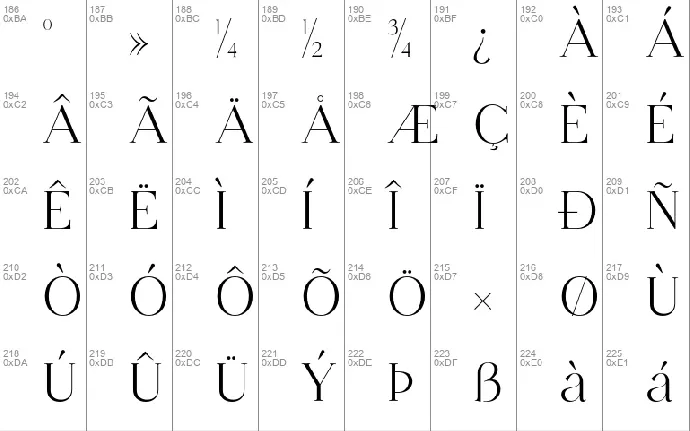 Ethereal font