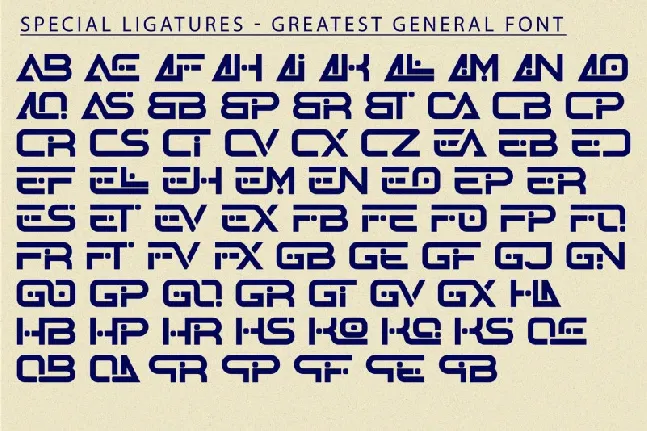 Greatest General font