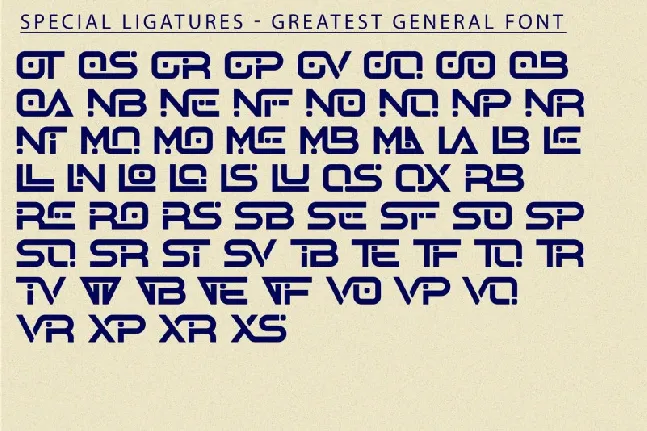 Greatest General font