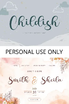 Childish font