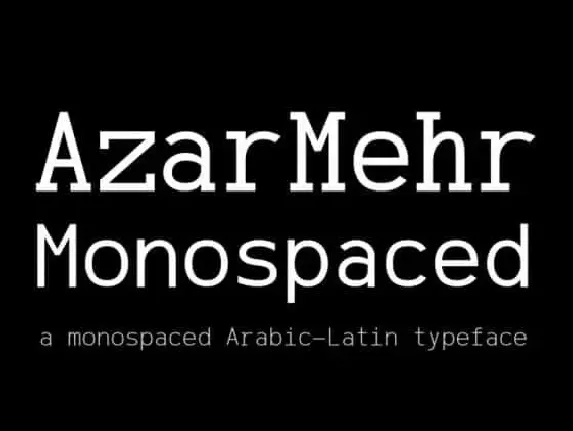 AzarMehr Monospaced Duo font