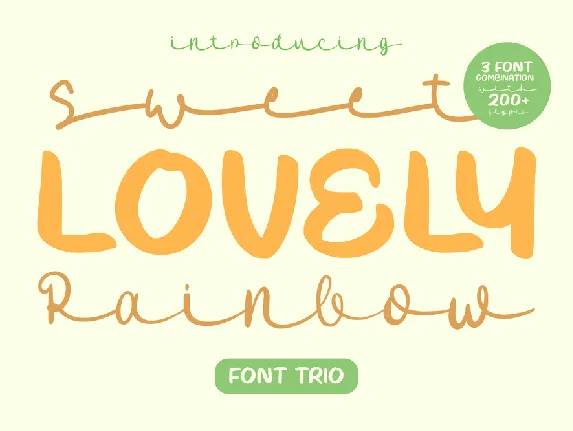 SweetLovelyRainbowThree font