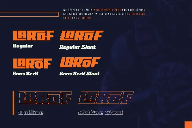 LAROF font