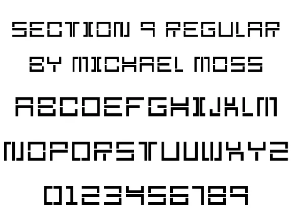 Section 9 font