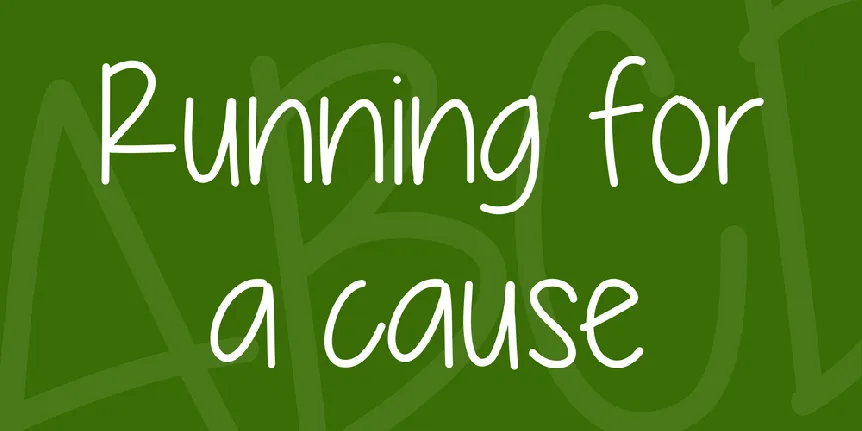 Running for a cause font