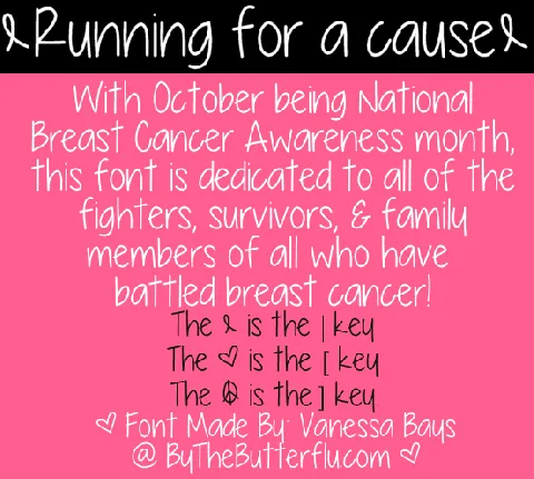 Running for a cause font