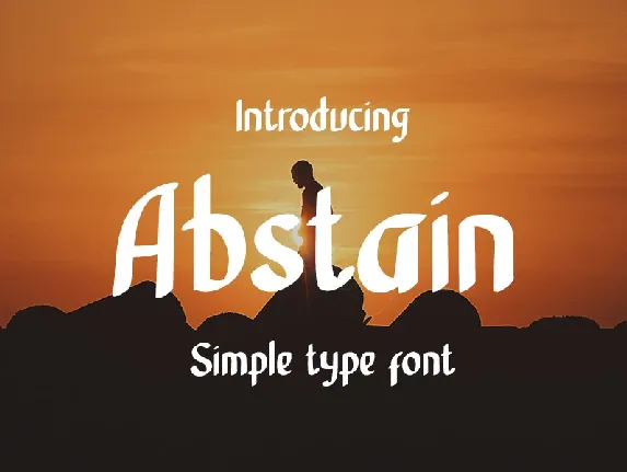 Abstain font