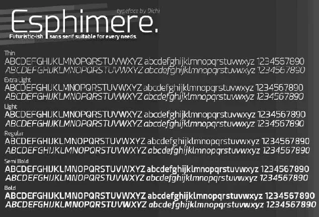 Esphimere font family