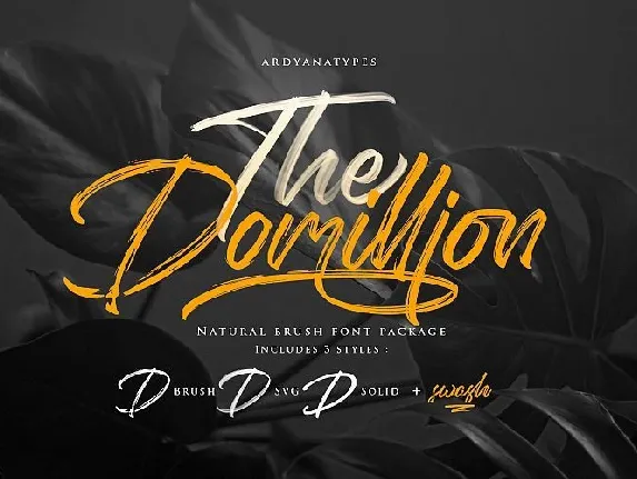 The Domillion Brush font