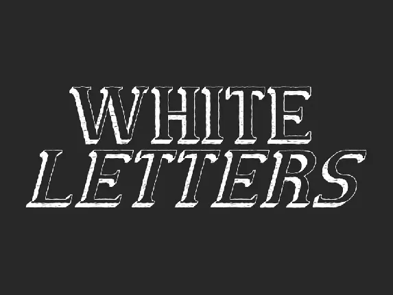 White Letters Demo font