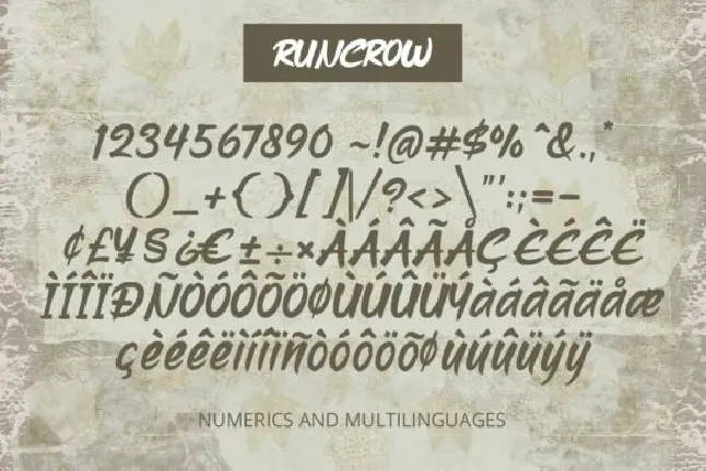 Runcrow Brush font