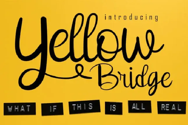 Yellow Bridge font