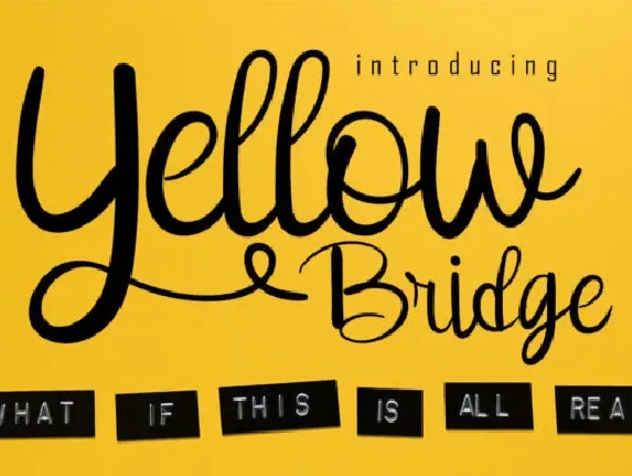 Yellow Bridge font