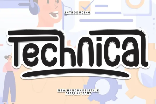 Technical Display font