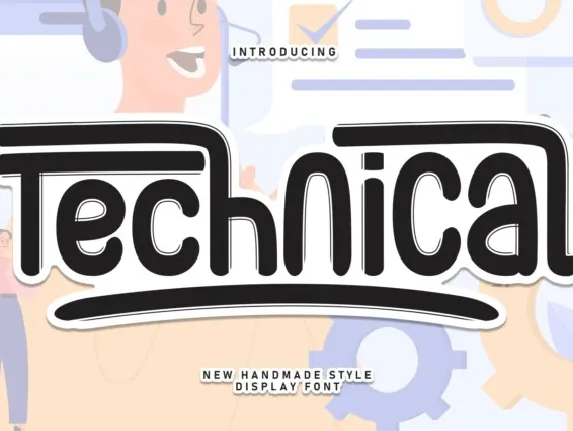 Technical Display font