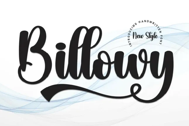 Billowy Script font