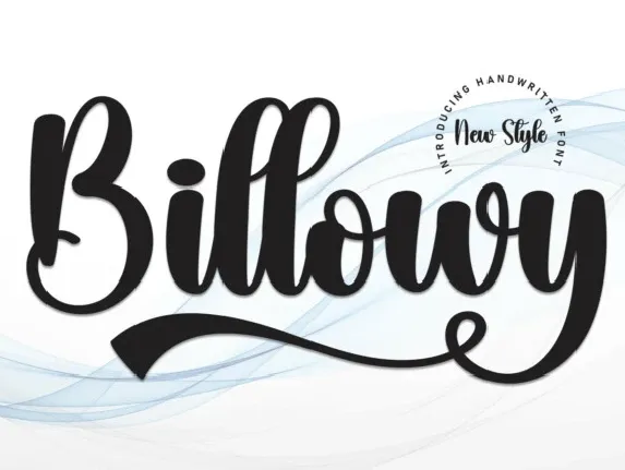 Billowy Script font