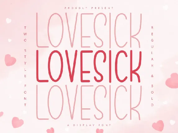 Lovesick font