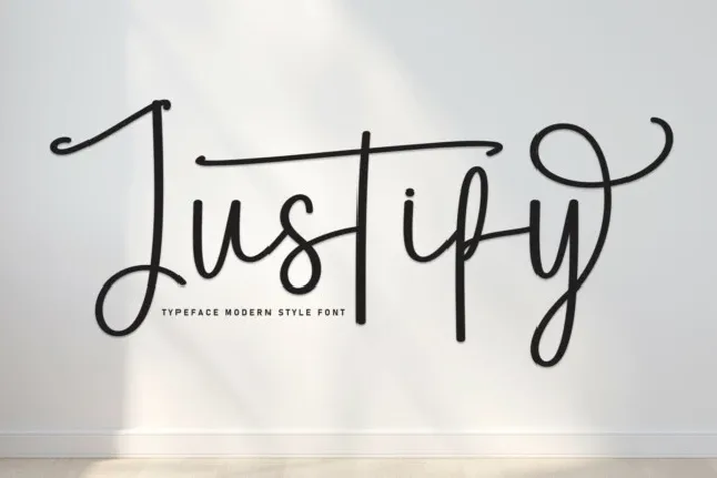 Justify Handwritten font