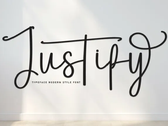 Justify Handwritten font