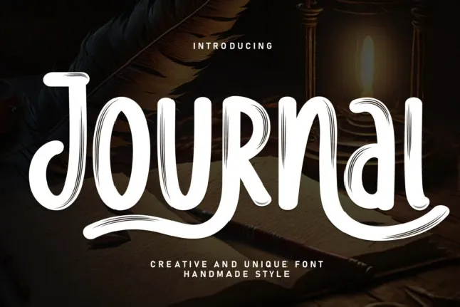 Journal Brush font