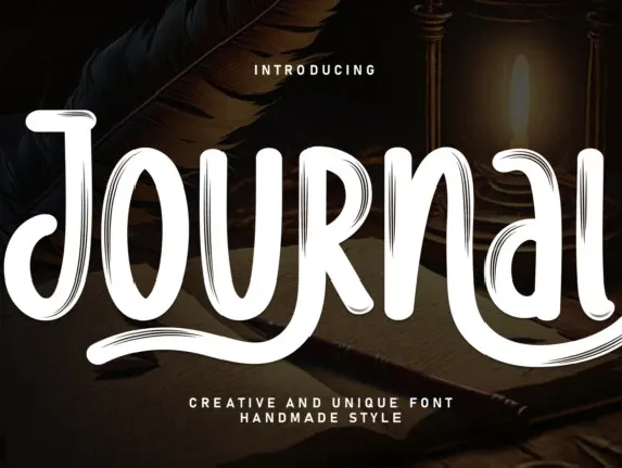 Journal Brush font