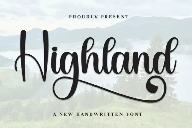 Highland Calligraphy font