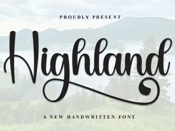 Highland Calligraphy font