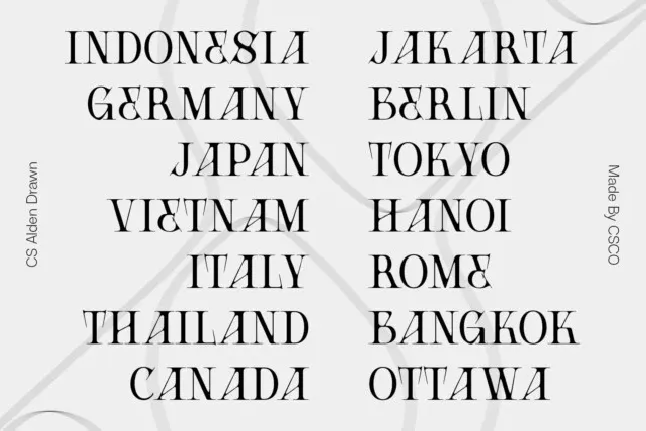 CS Alden Drawn font