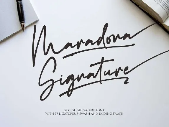 Maradona Signature font