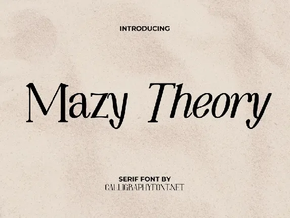 Mazy Theory font