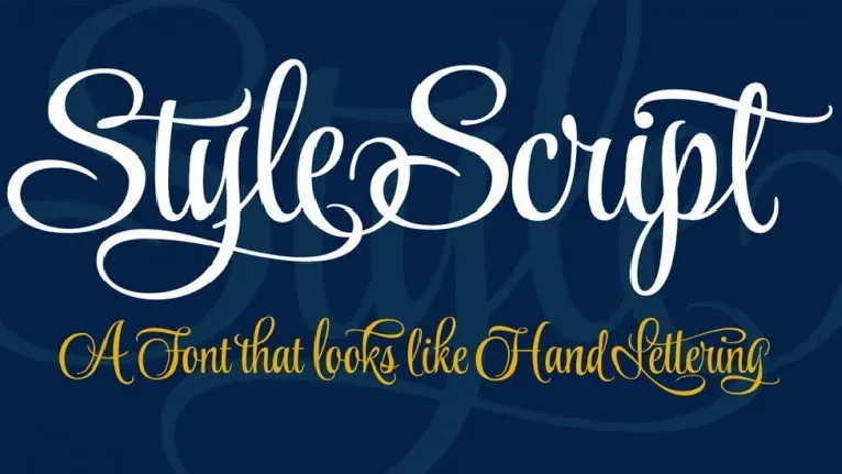 Style Script font