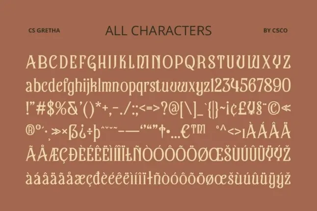 CS Gretha font