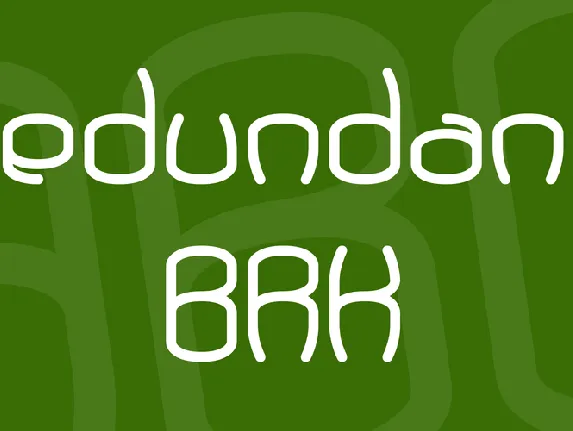 Redundant BRK font