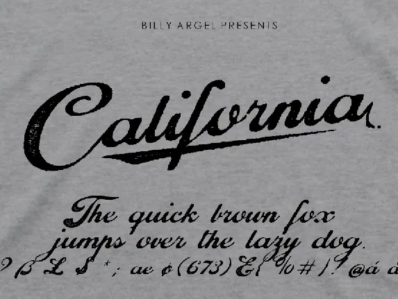 California Typeface font