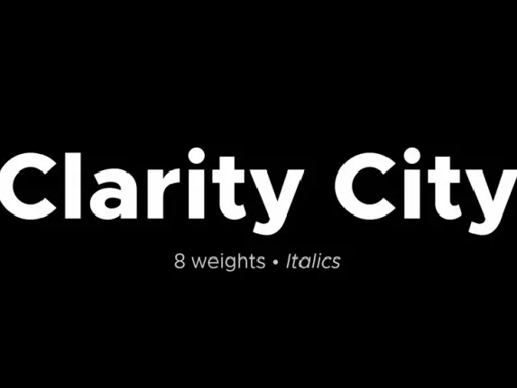 Clarity City Family font