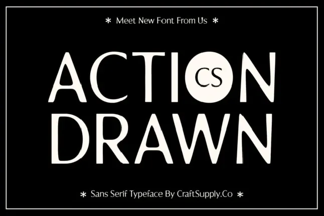 CS Action Drawn font