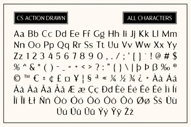 CS Action Drawn font