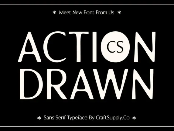 CS Action Drawn font