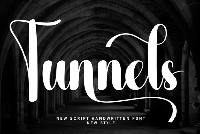 Tunnels Script font