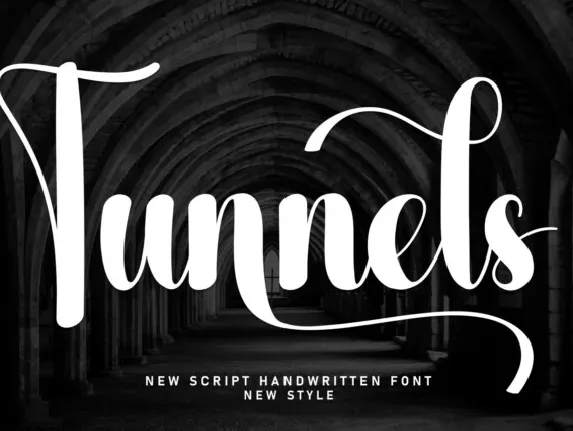 Tunnels Script font