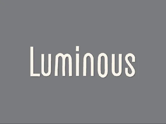 Luminous font