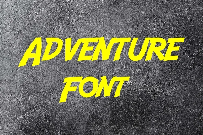 Adventure font