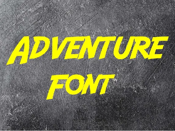 Adventure font