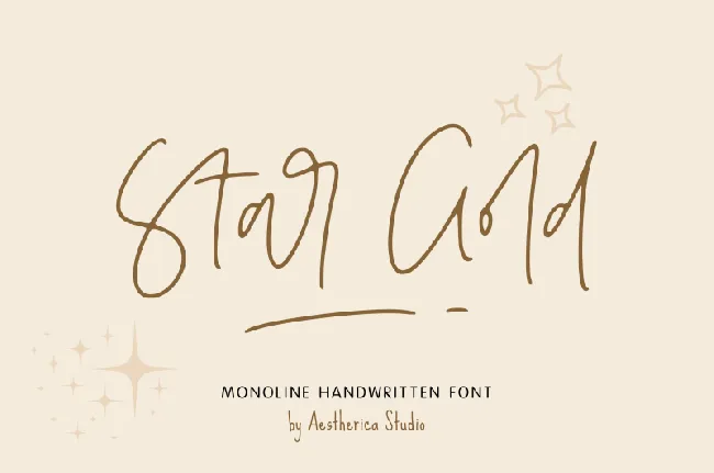 Star Gold font