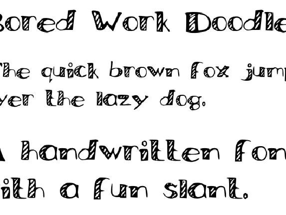 Bored Work Doodles font