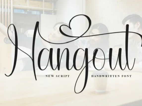 Hangout Calligraphy font