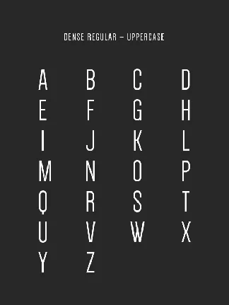 Dense Free font