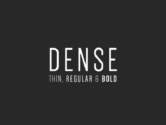 Dense Free font